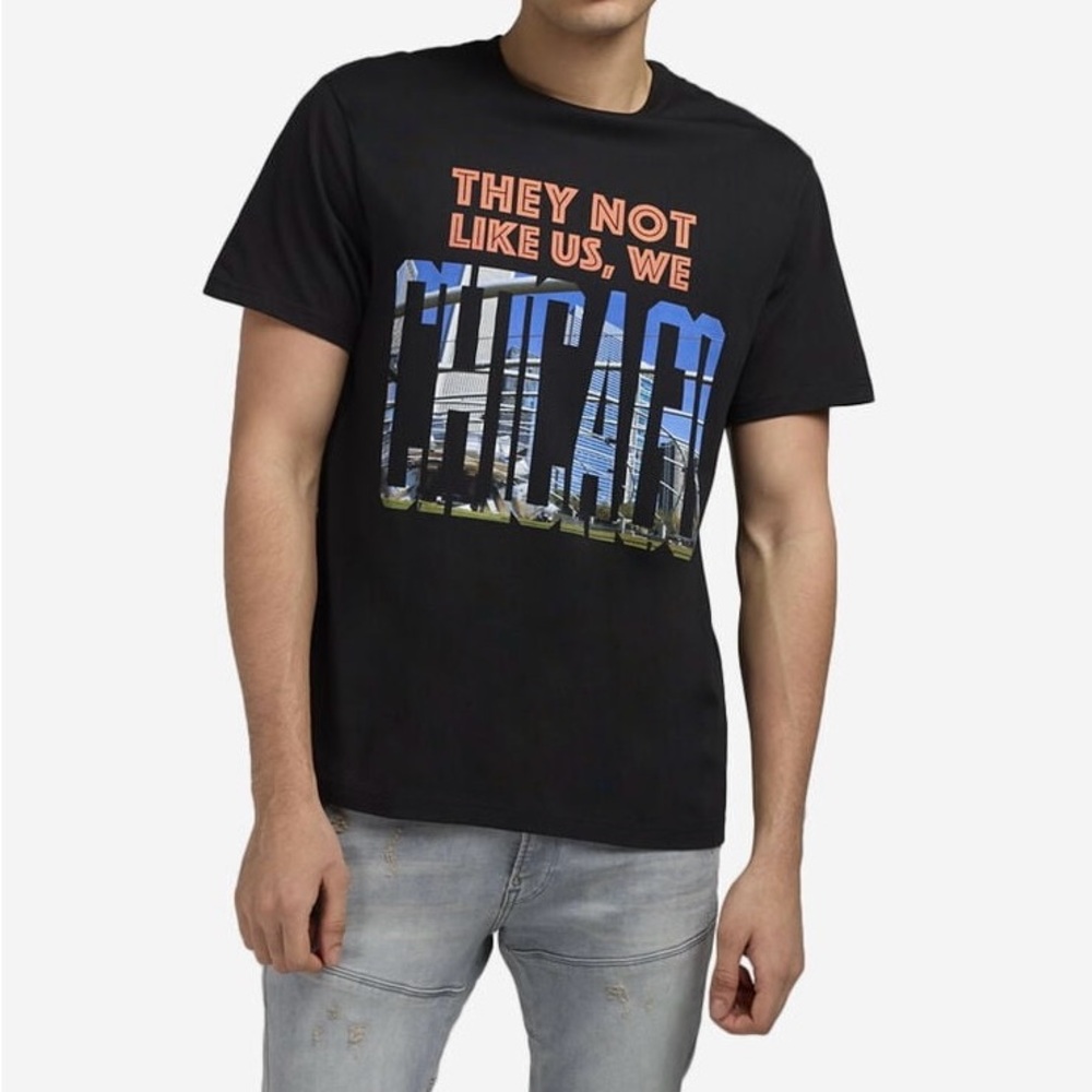 Men’s Mister Tee “They Not Like Us We Chicago” Tee - Black - Size 2XL